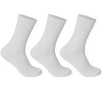 Ezee Top Three Pairs Ladies Non Elastic Cotton Socks in White, size: One Size