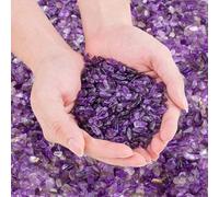 EZEELAI 2 LB/900g Amethyst Crystal Rocks Tumbled Crushed Stones Amethyst Crystal Quartz Chips Bulk Natural Gemstones Healing Reiki Mini Quartz Vase Filler Fish Tank Gravel Rocks