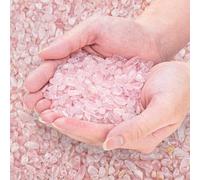 EZEELAI 7-9mm Rose Quartz Crystal Aquarium Gravel Rocks, Natural Tumbled Healing Crystal Chips Bulk Natural Crushed Stones for Crafts|Fish Turtle Tank|Home Decoration - 180g