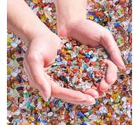 EZEELAI Crystal Chips Bulk Quartz Tumbled Crushed Stones, Irregular Shaped Gemstone Pebbles Gravel Rocks for Vase Fillers, Aquarium Gravel Rocks, Succulent Plants and Home Decor - 180g, Chakra