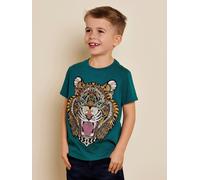Ezekial Embroidered T-Shirt GWD by GEORGE W. DAVIES Teal 5-6 Years