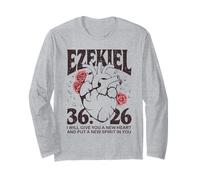 Ezekiel 36:26 Heart Christian Bible Verse Roses Long Sleeve T-Shirt