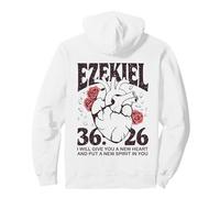 Ezekiel 36:26 Heart Christian Bible Verse Roses Pullover Hoodie