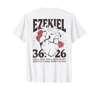Ezekiel 36:26 Heart Christian Bible Verse Roses T-Shirt