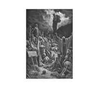 Ezekiel's Vision of The Valley of Dry Bones by Gustave Dore Poster Bedroom Canvas Decor Print Wall Art Office Room Aesthetic Decor Gift Unframe 12x18i