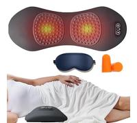 EZGHAR 3 in 1 Back Massager, Soothe 3 in 1 Back Massager for Sciatica with Traction Lifting, Vibration Massage and Heat Compress Against Pain, Suitable for Neck, Shoulders and Back (Black)