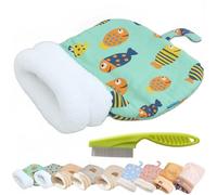 EZGHAR Cat Winter Sleeping Bag, Cat Sleeping Bag, Cat Bed Cave Sleeping Bag, Soft Plush Large Cat Sack Self Warm Cat Bed, Semienclosed Cat Sleeping Bag Bed for Cats and Small Dog (F,A-Turbot)