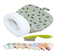 EZGHAR Cat Winter Sleeping Bag, Cat Sleeping Bag, Cat Bed Cave Sleeping Bag, Soft Plush Large Cat Sack Self Warm Cat Bed, Semienclosed Cat Sleeping Bag Bed for Cats and Small Dog (F,A-Avocado)