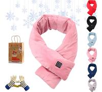 EZGHAR Nuzufy Heating Scarf, Heating Scarf for Neck, Usb Smart Heating Pad Neck with 3 Temp Settings for Winter Warm, Pink