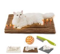 EZGHAR Self Warming Pet Bed, Pet Heating Pad for Outdoor Cat Houses, Warming Mat for Indoor Pet Beds & Furniture with Non-Slip Bottom, Non Electric (29.52 * 19.68in,Coffee)