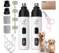 EZGHAR Silent Groom Pro, Upgraded Silent Grind Pro Dog Nail Trimmer, Rechargeable Micro Precision Electric Dog Nail Clippers for Grooming, Dog Nail Grinder Quiet for Large Dog (2Sets)