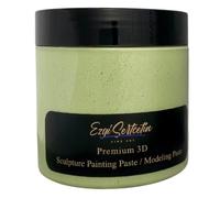 Ezgi Sertcetin 3D Sculpture Painting Paste|Texture Paste|Decorative Plaster|Ready to Use|Unique Colors|Ideal for Artwork|Stencil|Flowers|Texture|Art Relief| 6oz (Pistachio)