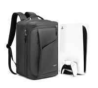 Ezgnuk Game Backpack for PS5 Console, Protective Travel Carrying Case, Large Capacity Storage Bag with Zippered Pocket for PlayStation 6, Laptop, Headphones, Game Discs and Accessories.(Grey)