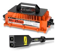 EZGO TXT Golf Cart Battery Charger 25 Amp 36 Volt with D Style Plug 1250W High Power 36V 25A Lead Acid IP67 Waterproof