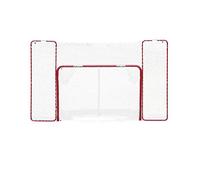 EZGoal Hockey Folding Pro Goal with Backstop and Targets, 2-Inch, Red/White