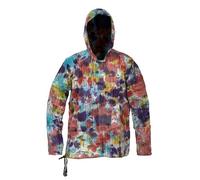 Ezhippie Mens Patchwork Tie Dye Hooded Shirt Lightweight Hippie Cloth, (Tie Dye, XXL)