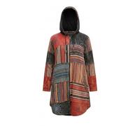 Ezhippie Women’s Patchwork Mid Length Jacket with Hood | Cotton Fleece Blend Long Sleeve Full Zip Up Hoodie | Stylish Jacket for Everyday Wear, Casual Outings, Work, Travel & Gym | Size- M