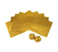 EZI 100 Pcs Gold Foil Wrappers Pack for Chocolate Sweets Confectionery 10x10cm