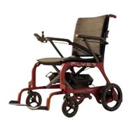 Ezi-Fold Carbon Lightweight Folding Electric Wheelchair - Flyer Ultra-Light Travel Powerchair, Compact Foldable Mobility Chair, 4mph, 12 Mile Range, Easy-Use Controls (Merlot Red)