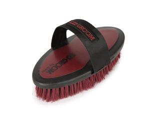 EZI-GROOM Grip Body Brush Burgundy - Burgundy - Small