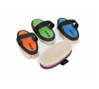 Shire Body Brush EZI-GROOM, Goat Hair, Lime Green Grip, Large