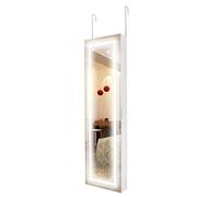 Ezigoo Full-Length Mirror Jewelry Cabinet with Storage - LED Lighted, Lockable, and Versatile Wall-Mounted Design