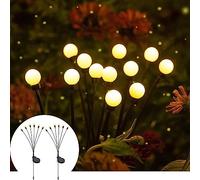 EZiKitchen Outdoor Solar Lights Waterproof New Upgraded Swaying Solar Garden Lights Solar Powered Firefly Lights Path Landscape Yard Patio Pathway Decoration (2 Pack)