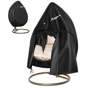 Ezilif Egg Chair Cover, 420D Heavy Duty Oxford Egg Chair Covers Waterproof, Hanging Egg Chair Cover with Waterproof Zipper, UV-Anti & Windproof Cover