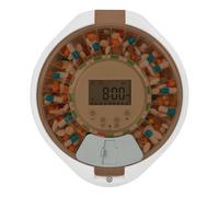 EziMedPil 28-Day Automatic Pill Dispenser with Top Lock Friendly for Senior | Ergonomic Lid Design for Easy Flipping, 9 Daily Alarms & Sound-Light Alert, Easy-Read LCD & Simple 4-Button Intuitive Setup
