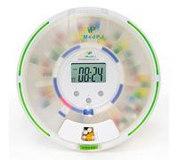 EziMedPil Automatic Pill Dispenser with Alarm, Sound & Light, up to 6 Alarms/Day, 6 Dosage Templates, Ezi-Read Display, Frosted Lid & Locked 28-Day Medication Dispenser for Protecting Pills Privacy