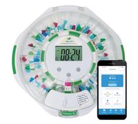 EziMedPil Bluetooth Tablet Dispenser with Audio and Visual Alerts, SmartLife Setting, Up to 9 Alarms/Daily, 9 Dosing Models, LCD Display, Keyed Medicine Dispenser