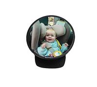 Ezimoov - Round Car Mirror Rear Seat Baby - Car Seat Rear View Mirror Back to the Road - View Your Child Safely - recycled material and packaging - Wide and Net View
