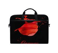 EZIOLY Ballet Dancer Watercolor Laptop Shoulder Messenger Bag Case Sleeve for 13 Inch to 14 inch Laptop