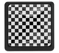 EZIOLY Black White Checked Square Kitchen Cabinet Knobs Cabinets Dresser Cupboard Knobs Pulls Drawer Handles Hardware 3pcs