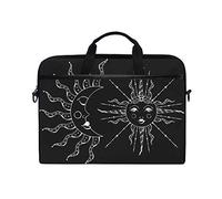 EZIOLY Boho Elegant Sun And Moon Laptop Shoulder Messenger Bag Case Sleeve for 13 Inch to 14 inch Laptop