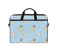 EZIOLY Cats And Dogs Meditation Yoga Laptop Shoulder Messenger Bag Case Sleeve for 13 Inch to 14 inch Laptop