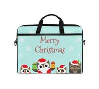 EZIOLY Christmas Family Of Owls Laptop Shoulder Messenger Bag Case Sleeve for 13 Inch to 14 inch Laptop