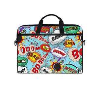 EZIOLY Comic Speech Bubbles Bang! Boom! Laptop Shoulder Messenger Bag Case Sleeve for 13 Inch to 14 inch Laptop