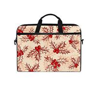 EZIOLY Holly Berry Laptop Shoulder Messenger Bag Case Sleeve for 13 Inch to 14 inch Laptop