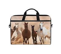 EZIOLY Horses Running On The Sand Storm Laptop Shoulder Messenger Bag Case Sleeve for 13 Inch to 14 inch Laptop