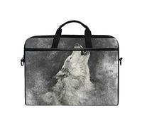 EZIOLY Howling Wolf Laptop Shoulder Messenger Bag Case Sleeve for 13 Inch to 14 inch Laptop