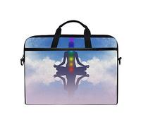 EZIOLY Human System Of Chakras Laptop Shoulder Messenger Bag Case Sleeve for 13 Inch to 14 inch Laptop