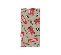 EZIOLY London Bus Soccer Soft Bath Hand Towel for Salon, Gym, Spa or Restaurant