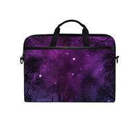 EZIOLY Nebula Night Sky Through Trees Laptop Shoulder Messenger Bag Case Sleeve for 13 Inch to 14 inch Laptop