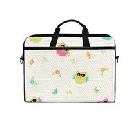 EZIOLY Owls Birds Flowers Laptop Shoulder Messenger Bag Case Sleeve for 13 Inch to 14 inch Laptop