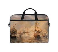 EZIOLY Sailing Vessel Laptop Shoulder Messenger Bag Case Sleeve for 13 Inch to 14 inch Laptop