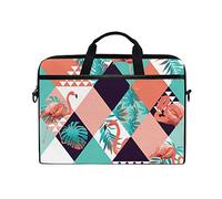 EZIOLY Tropical Flamingos Laptop Shoulder Messenger Bag Case Sleeve for 13 Inch to 14 inch Laptop