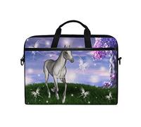 EZIOLY Unicorn In An Enchanted Meadow Laptop Shoulder Messenger Bag Case Sleeve for 13 Inch to 14 inch Laptop