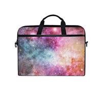 EZIOLY Universe Galaxy Nebula Starry Laptop Shoulder Messenger Bag Case Sleeve for 13 Inch to 14 inch Laptop