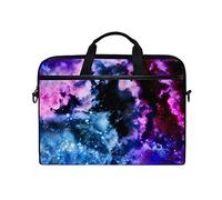 EZIOLY Watercolor Galaxy Nebula Starry Laptop Shoulder Messenger Bag Case Sleeve for 13 Inch to 14 inch Laptop